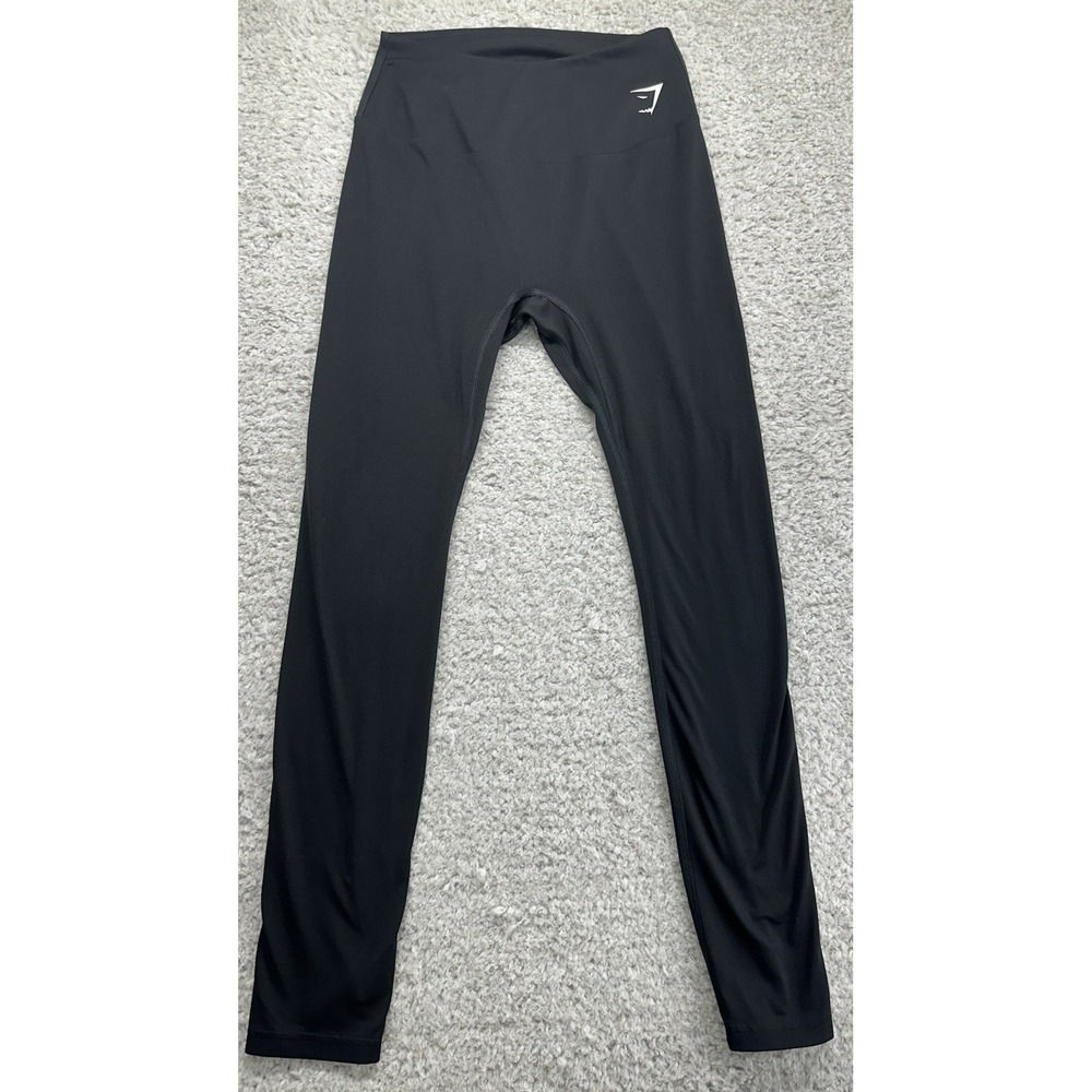 GYMSHARK Women's Black Legging Size Medium Mid Rise Training Tight 7/8
